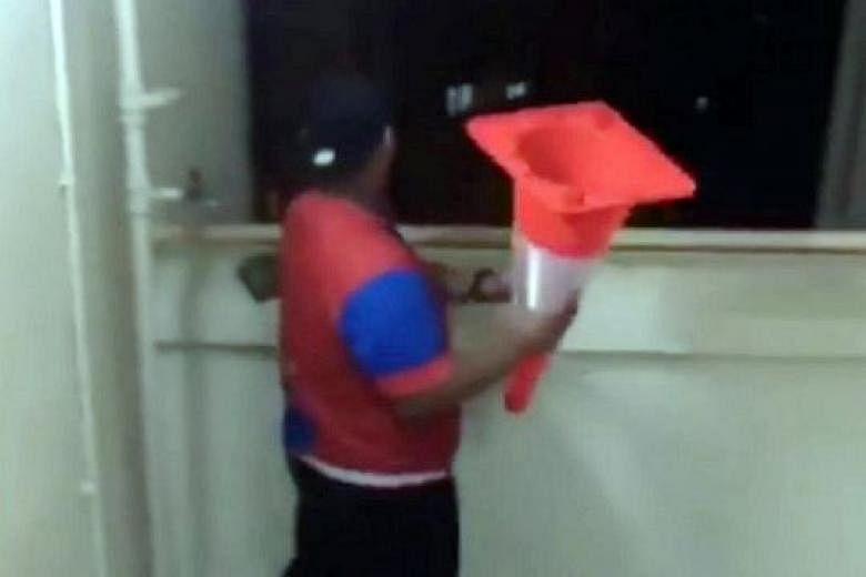 This teenager's act of throwing a traffic cone from a block, filmed by a friend in an Instagram Story, drew attention after the video was shared on Facebook.