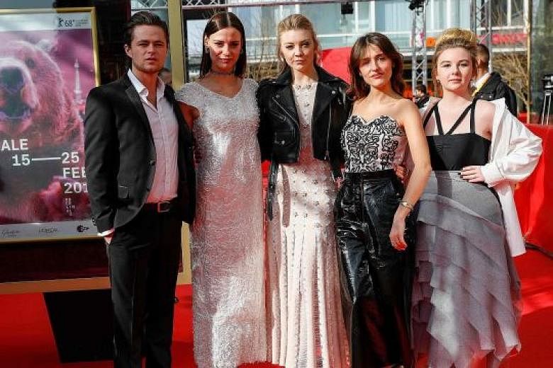 The cast of Picnic At Hanging Rock (from left) actors Harrison Gilbertson, Lily Sullivan, Natalie Dormer, Lola Bessis and Ruby Rees.