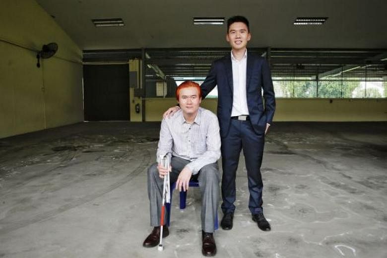 Glow in the Dark co-founder Jared Sia (right), 27, with para-athlete Steve Tee, 36, one of the social enterprise's six trainers who conduct public speaking workshops and motivational talks.