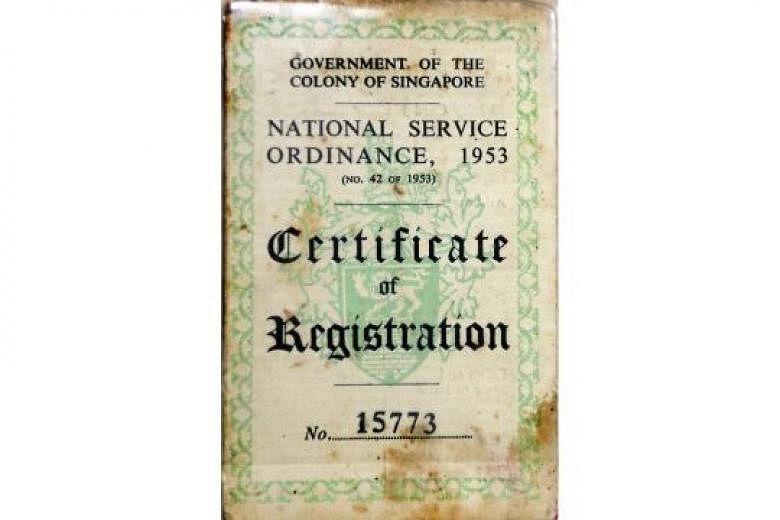 (Above) Mr Wyatt's National Service Ordinance registration card.