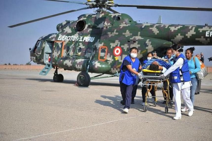 Rescuers used military helicopters to airlift 11 seriously injured passengers to the regional capital Arequipa. The authorities did not specify the number of injured.