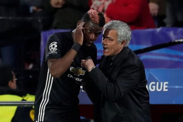 While record signing Paul Pogba was omitted from Jose Mourinho's first XI, the United manager had no option but to bring on the Frenchman in the 17th minute to replace the injured Ander Herrera.