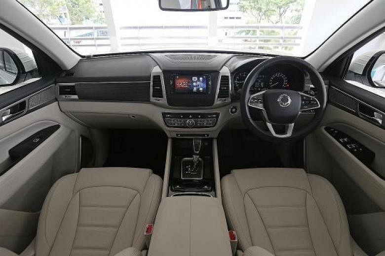 The Ssangyong Rexton comes with a 7-inch infotainment touchscreen with navigation, reverse camera and Bluetooth connectivity.