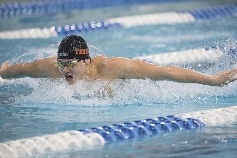 Joseph Schooling faces a litmus test today, when he races in the 100-yard butterfly at the Big 12 meet. A strong performance will boost his confidence ahead of the March 21-24 National Collegiate Athletic Association meet, his final NCAA meet before 