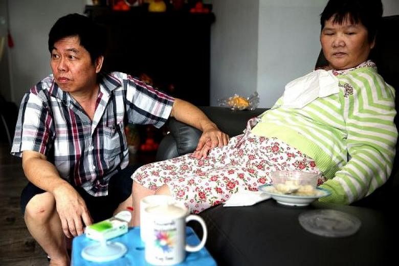 2018: The strain of caring for Madam Ang has taken its toll on Mr Leong and the family. He earns about $1,000 plus and spends about $2,000 a month on his wife's medicine, therapy bills and the maid's salary. While the financial burden is heavy, it is