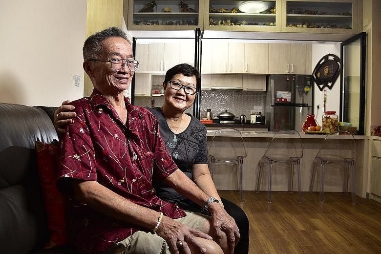 Mr Yeoh Seh Dong, 69, and his wife, Madam Koh Kim Keow, 68, moved into their two-room flexi flat with a 30-year lease last December after selling their five-room flat in Marsiling.