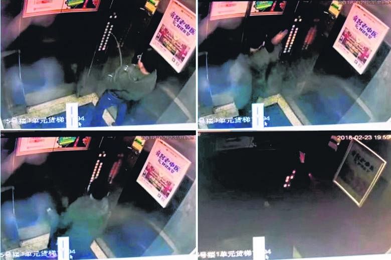CCTV images showing the boy's mischief inside the lift and what it led to. Netizens say the boy's parents should pay for the lift's repair, while others say the boy deserved to be stuck inside.
