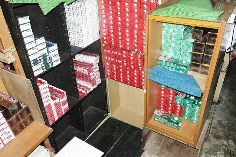 More than 4,000 cartons and 1,000 packets of contraband cigarettes were seized in three raids last year. Tong Chye Heng, a repeat offender, was fined $11 million and jailed for 50 months.