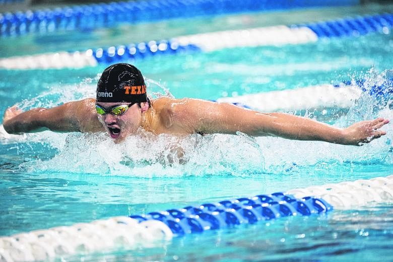 Joseph Schooling is hoping his reduced intensity before his final NCAA meet will bear fruit in his favoured butterfly events.