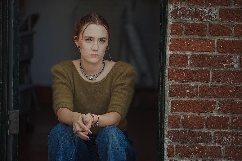 Studio A24's films up for the Oscars include Lady Bird (far left, starring Saoirse Ronan); The Disaster Artist (left, starring James Franco); and The Florida Project (starring Willem Dafoe, left below).