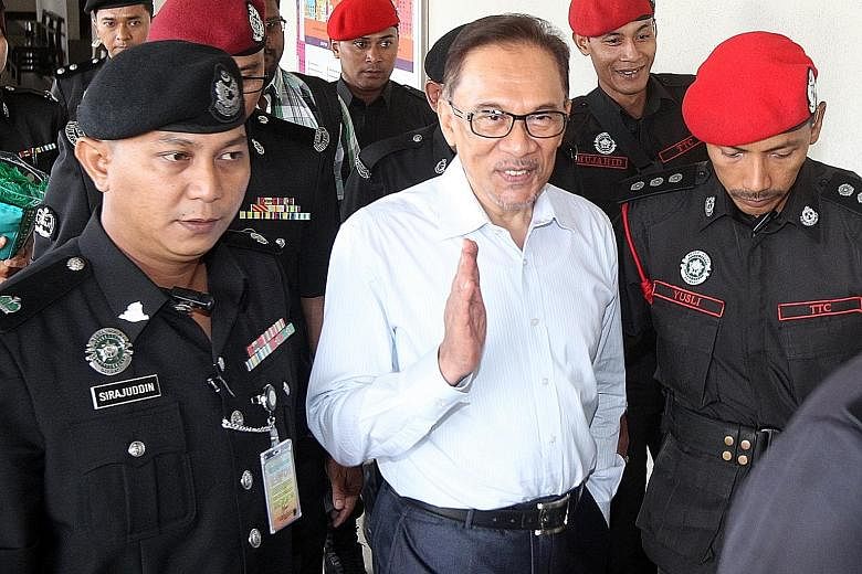 Anwar Ibrahim was admitted to hospital after suffering a negative reaction to a steroid injection to his right shoulder.