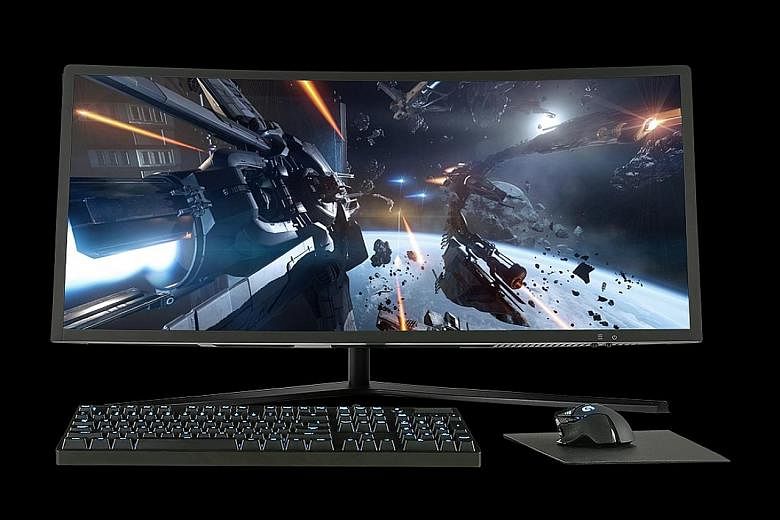 The Aeon 34 has an ultra-wide curved 34-inch display and can accommodate full-length desktop graphics cards.