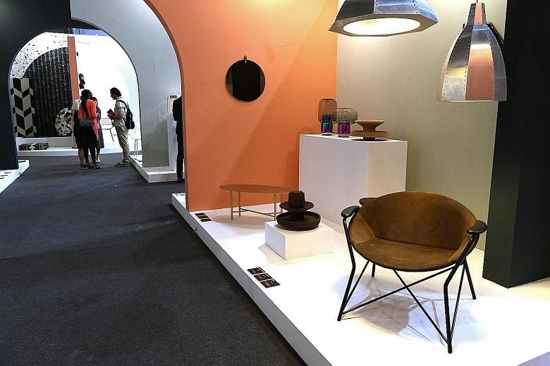 The International Furniture Fair Singapore (above) at the Expo has 374 exhibitors from 26 countries.