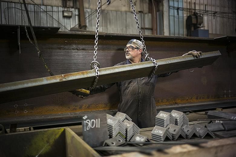 A steel fabrication shop in Ontario, Canada. Mexico and Canada were exempted from US President Donald Trump's steel and aluminium tariffs, pending discussions with these countries to revamp the North American Free Trade Agreement.