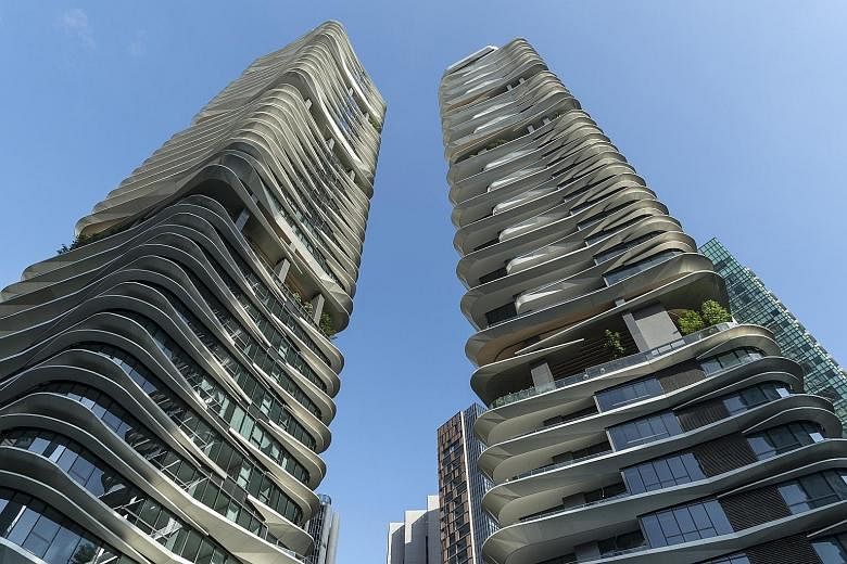 The New Futura condominium in Leonie Hill Road comprises two 36-storey towers. Prices start from $3.8 million for two-bedroom units, $5.5 million for three-bedders, and $6.9 million for four-bedders. The project also has two penthouses, priced from $