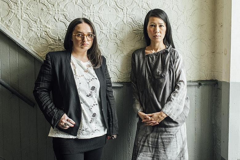 Four of the five women accusing Mr Richard Meier (right) of sexual harassment are former employees of his architecture firm, including (from left) Ms Alexis Zamlich and Ms Stella Lee.