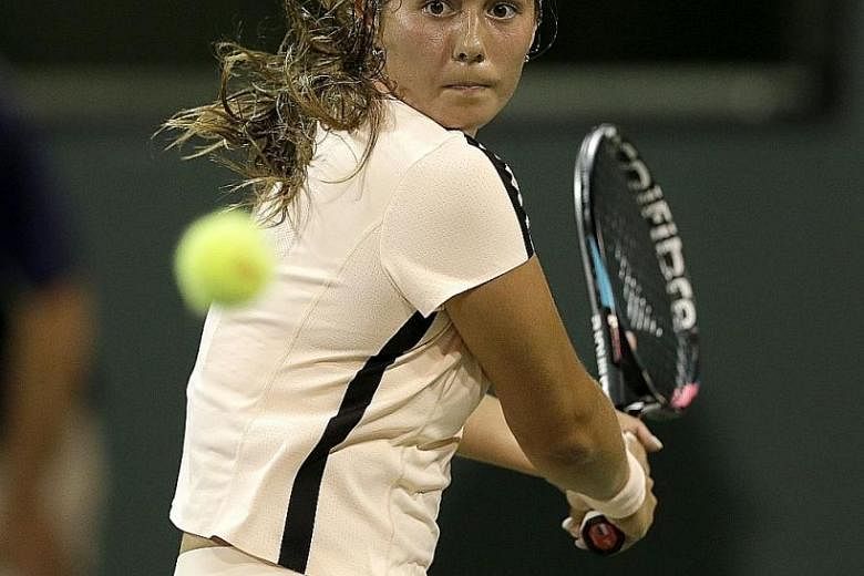 World No. 19 Daria Kasatkina upset No. 2 Caroline Wozniacki 6-4, 7-5 in the Indian Wells fourth round.