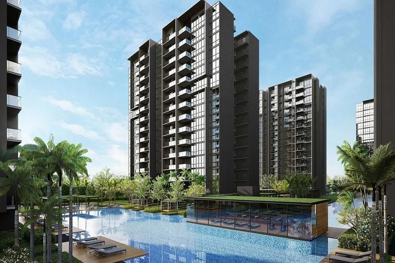 The Tapestry, a 99-year leasehold project with 861 units, has over 50 facilities, including a 100m infinity pool, 24-hour gymnasium and a childcare centre. Visitors at The Tapestry's show flat during the first weekend of its preview.