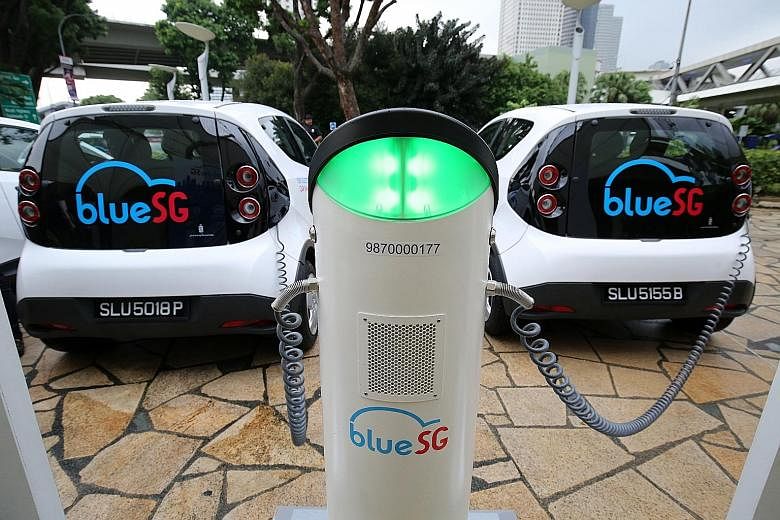 BlueSG now has 105 vehicles and 42 charging locations islandwide. By 2020, the firm expects to have 1,000 cars, as well as 500 charging locations offering 2,000 charging points.