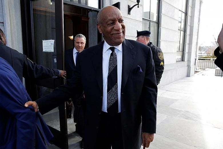 Bill Cosby leaving a hearing earlier this month. A judge has ruled that five previous accusers can be called as witnesses in an effort to establish a pattern of the comedian's alleged predatory behaviour.