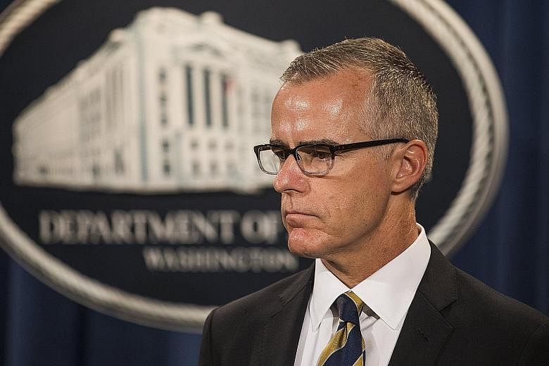 US Attorney-General Jeff Sessions said he felt justified in firing Mr Andrew McCabe (above) after the Justice Department's internal watchdog found he leaked information to reporters and misled investigators about his actions. But Mr McCabe denied tho