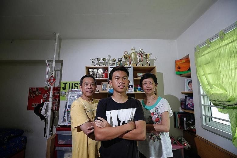 Justin Hui's decision to pursue a career as a professional footballer has raised some eyebrows, especially since his mother, Lillian, is a teacher. But he has an ardent fan in his football-mad father, Patrick.