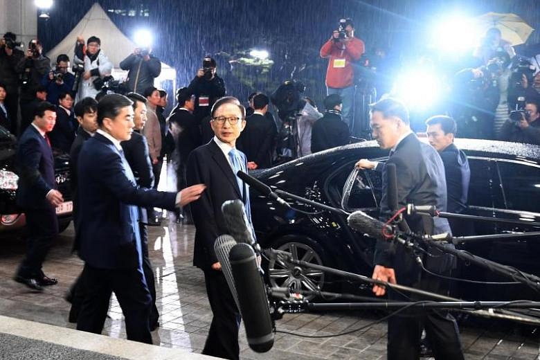 South Korean prosecutors seek arrest of ex-president Lee Myung Bak ...