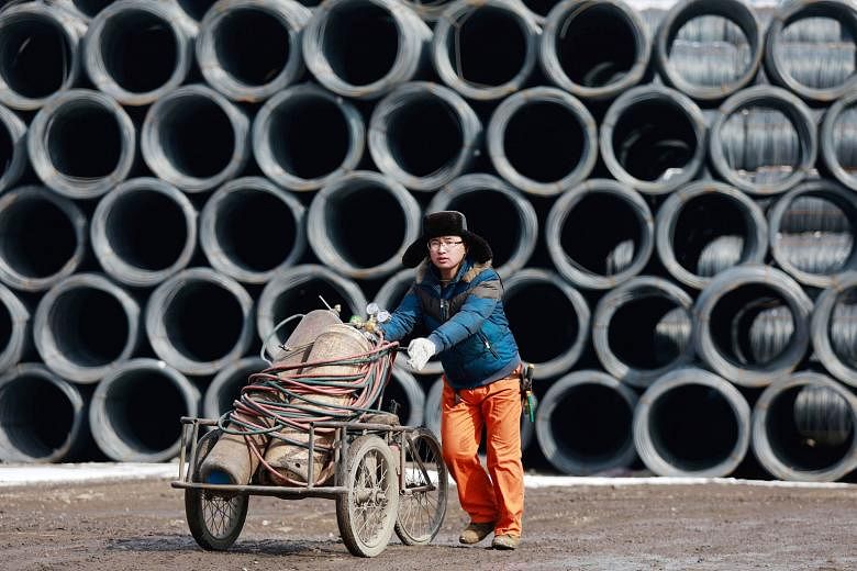 Products at a steel market in Shenyang in China's north-eastern Liaoning province. China is already the world's biggest market for products such as cars and smartphones, and its middle-class consumers are well on their way to supplanting US household