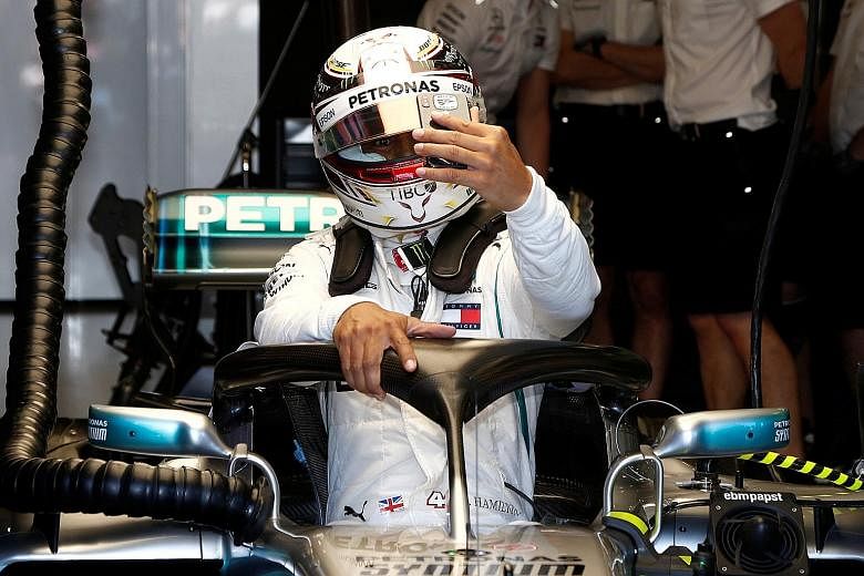 World champion Lewis Hamilton was fastest in yesterday's practice sessions with his 1min 23.931sec.