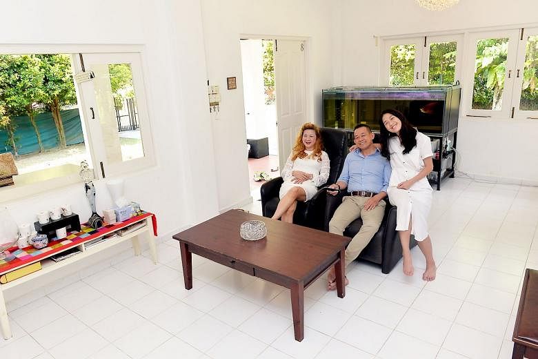 Ashleigh Ivory founder and managing director Cassiopea Yap with her husband Eric Tan and daughter Denyse. The factors Ms Yap looks out for when buying property are the potential capital appreciation, rental yield, location and condition of the property
