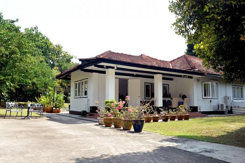The family now lives in a rented 6,600 sq ft black and white semi-detached house at the former Seletar Airbase. Ms Yap likes the quiet area with the surrounding trees as well as the garden where she can enjoy a cup of English tea and entertain guests.