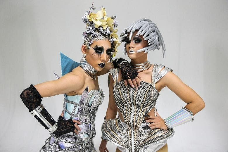Contestants in Drag Race Thailand include Thanisorn Hengsoontorn (left), Supattarapon Kasikam (right) and fan favourite Assadayut Khunviseadpong, who is known as Natalia Pliacam on the show.
