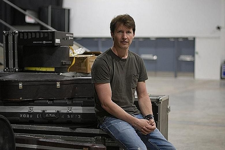 Singer James Blunt is not a fan of social media and says he tweets only about once a month.