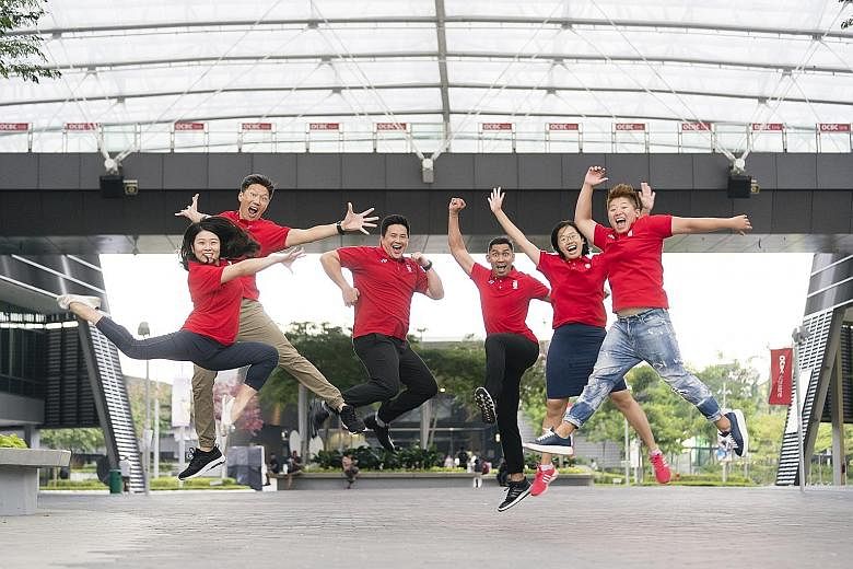 From left: Lim Heem Wei (gymnastics), Lee Wung Yew (shooting), Mark Chay (swimming), Azhar Yusof (rugby), Ruth Ng (fencing) and Tao Li (swimming) represent a different breed of sports leaders in Singapore.