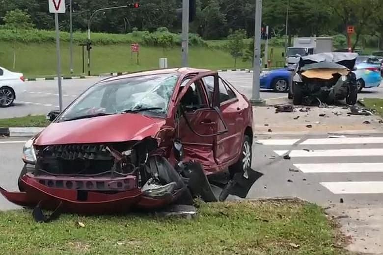 A video clip of the aftermath of the accident, in which two cars were mangled, was posted on social media and messaging platforms at the weekend.