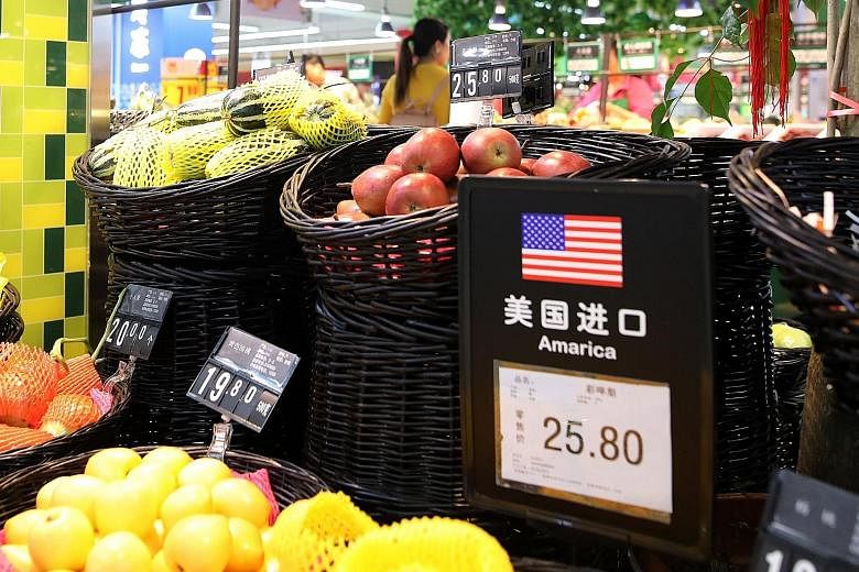 China has announced extra tariffs of up to 25 per cent on 128 US products including fruit. These will hit trade amounting to $3.9 billion, the equivalent of Chinese exports affected by new US tariffs on steel and aluminium.
