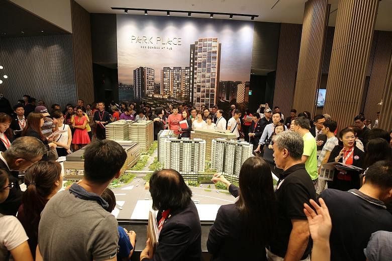 Oxley Holdings sold 129 homes of the 170-unit The Verandah Residences at an average $1,815 per sq ft. Buyers at the phase one launch of Park Place Residences last year. In the phase two launch over the weekend, Lendlease sold 149 residential units of