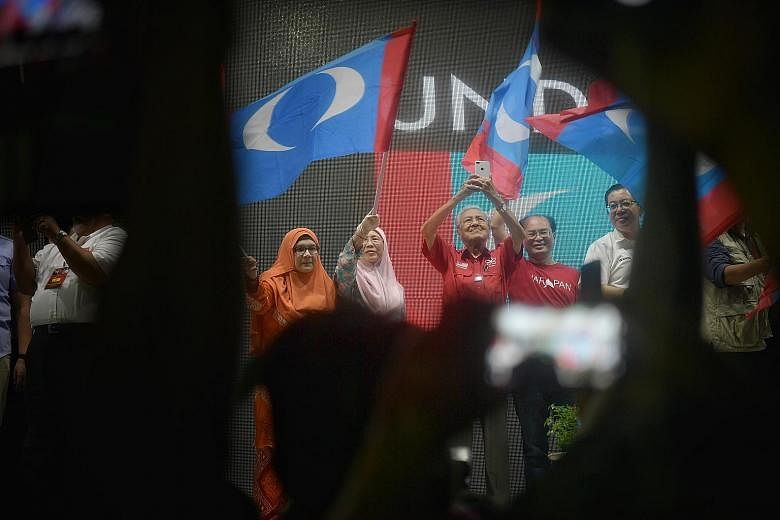 Malaysia's former prime minister Mahathir Mohamad at a rally. The veteran politician said in an interview last Friday that Chinese investment was welcome if companies set up operations in Malaysia, employed locals and brought in capital and technolog