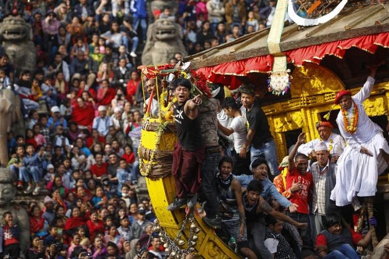 In Pictures: Nepal's Bisket Jatra Festival | The Straits Times