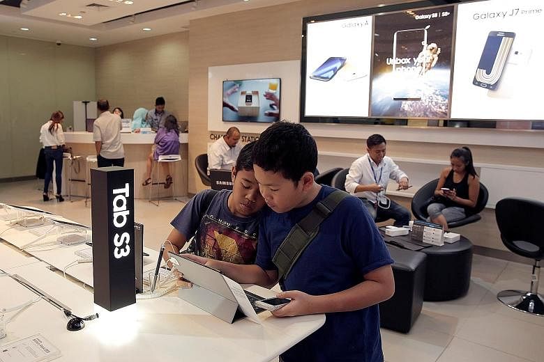 A Samsung store in Jakarta. Goldman Sachs analysts say some of the biggest names in the technology industry have made large investments in Indonesia in the last few years.