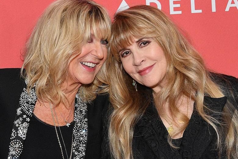Fleetwood Mac's Lindsey Buckingham (left) once dated fellow member Stevie Nicks (above right, with singer Christine McVie).