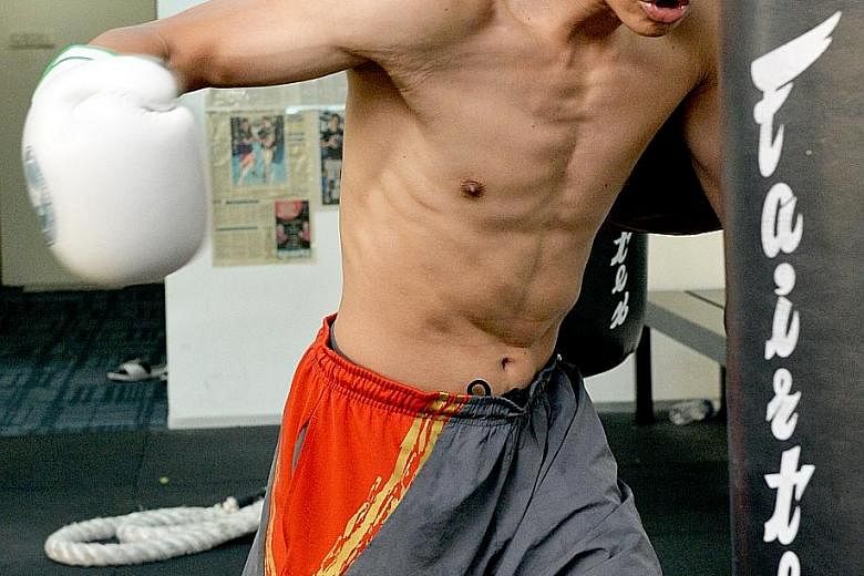 Ridhwan's regular weight is 67kg and he normally starts to cut down on food about two months before each fight to lose 10kg. He says he finds boxing easier than juggling three businesses on a daily basis.