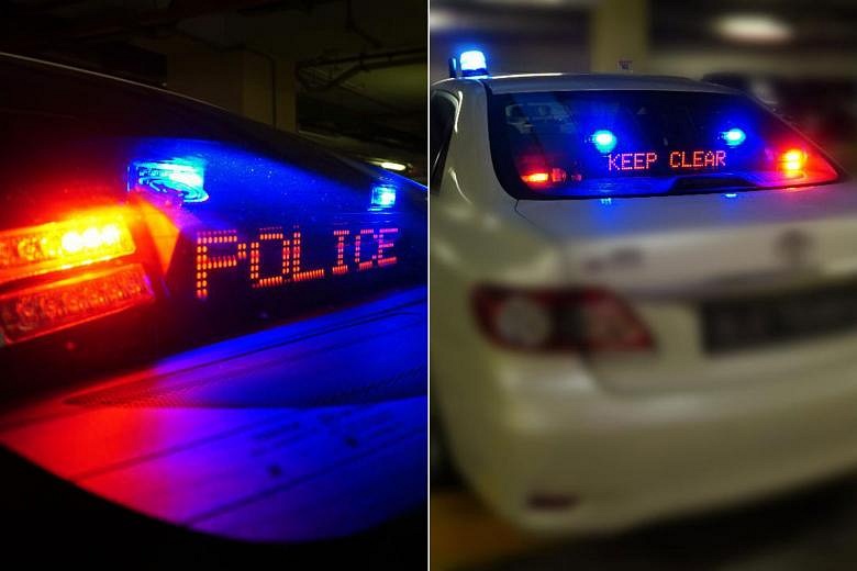 light on police car