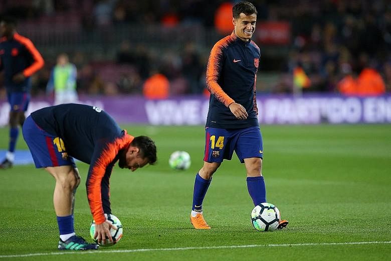 Barcelona's Philippe Coutinho (right, with Lionel Messi) says the most important thing is to think about how they have to play and what they should do to win today.