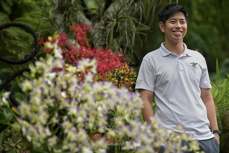 Senior manager Mark Choo's orchid passion is driven by the chase to find a rare variety as well as the desire to make it flower. There are more than 1,000 orchids in the bungalow garden (above) belonging to Mr Choo's parents in Sunset Way, including 