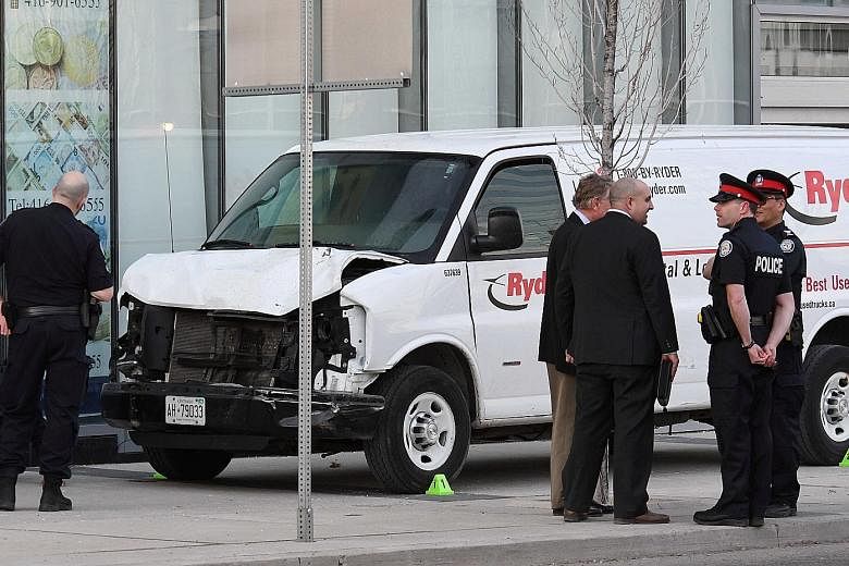 A 25-year-old is believed to have deliberately driven a van into a crowd in Toronto, Canada, on Monday.