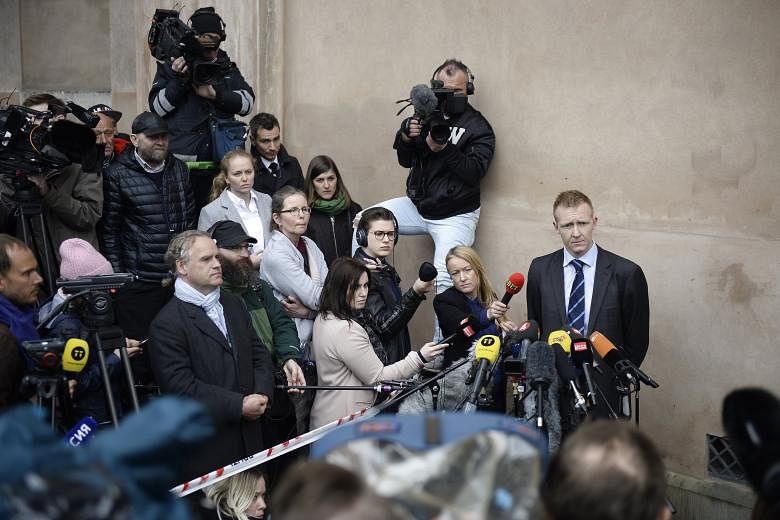 Prosecutor Jakob Buch-Jepsen talking to the press after the verdict in the Peter Madsen case in Copenhagen yesterday. Prosecutors had argued that Madsen killed Ms Kim Wall (above) as part of a dark sexual fantasy.