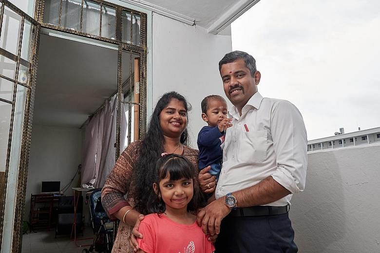 IBS Business Consulting co-founder Loganathan Anandan, who is also the company's CEO and director, with his wife Priyadharshini Sakthi, their daughter Tejeswini L and son Premji Krishnan L. Mr Loganathan, 37, estimates that when he reaches the age of