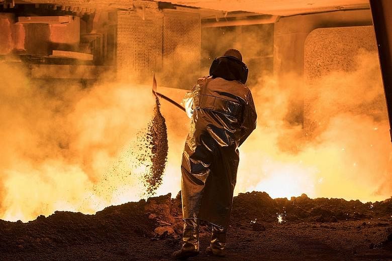A steel worker in Germany. Firms are asking for relief from the US steel and aluminium import tariffs. So far, South Korea is the only nation to be spared, though nations including France and Germany have pushed to be excluded. US Commerce Secretary 