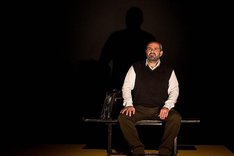 Palestinian writer-actor Amer Hlehel (above) in his monologue Taha. The material for the play came from My Happiness Bears No Relation To Happiness: A Poet's Life In The Palestinian Century by Adina Hoffman.